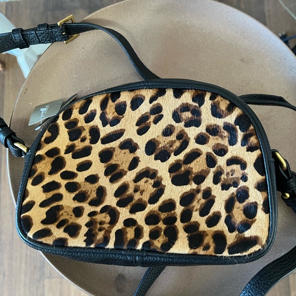 J. Crew Handbags - J. Crew Devon Camera Leopard Print Bag Calf Hair NWT